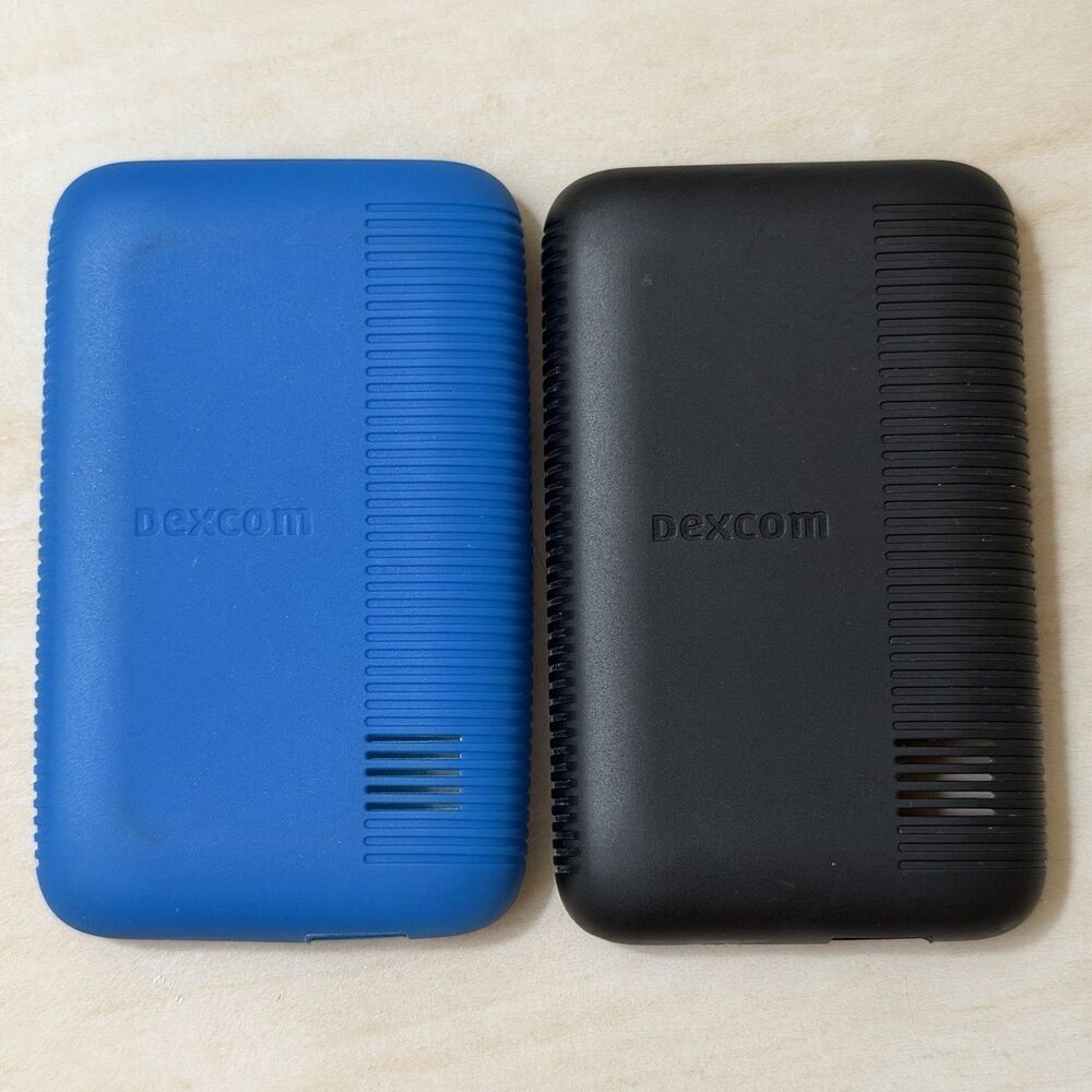 2 Dex com G6 CGM Receiver Silicone Covers Blue and Black